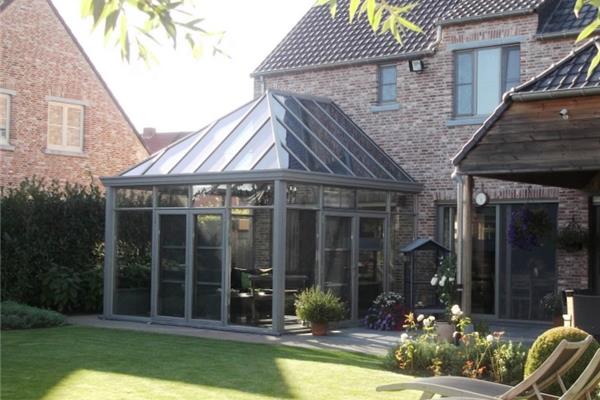 Orangerie met dubbele deuren